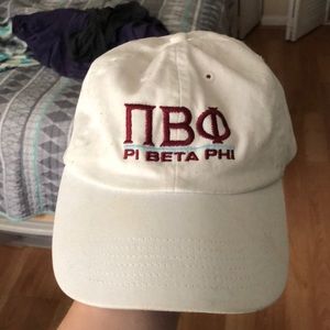 Pi beta phi white letter hat